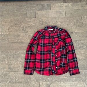 abercrombie kids Red and Black Plaid Button-Down Shirt